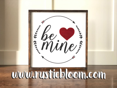 Framed Sign 20x20 - Be mine