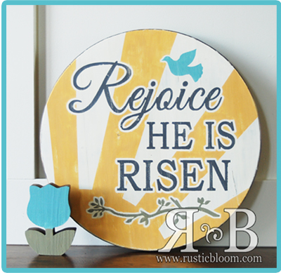 Circle - Rejoice He is Risen with border Circle - Rejoice He is Risen with border
