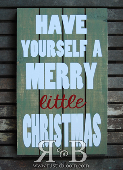 Slat Sign - Merry little Christmas Slat Sign - Merry little Christmas