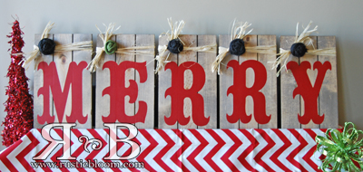 Slat Sign - MERRY Slat Sign - MERRY