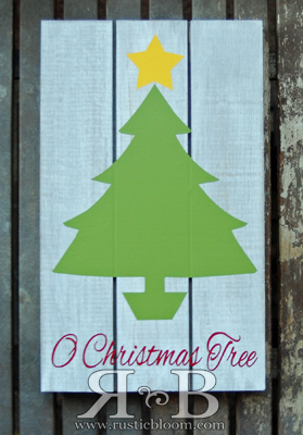 Slat Sign - O Christmas Tree