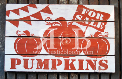 Slat Sign - Pumpkins